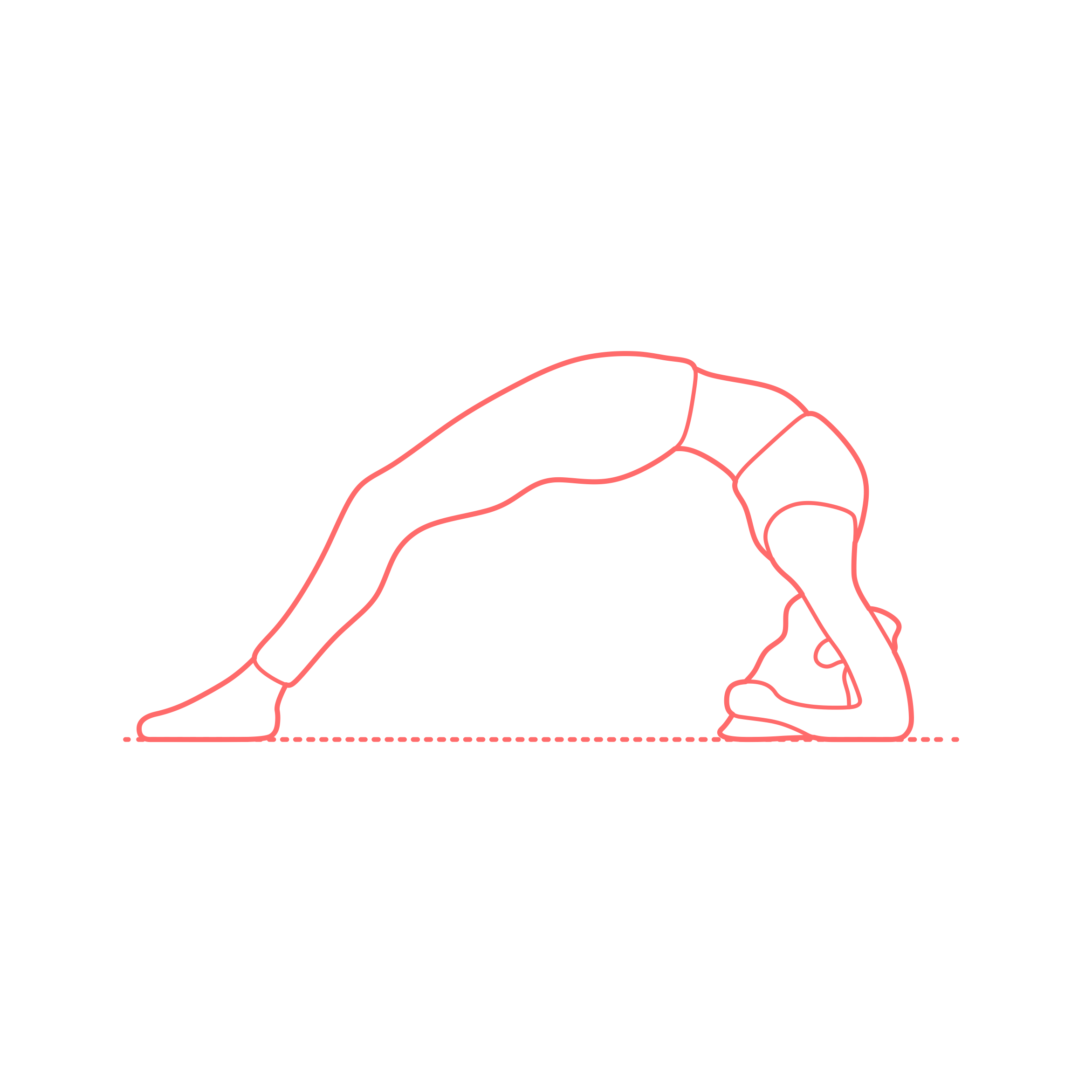 Humans Yoga Poses Bridge Pose Elbows Outline Icon Svg Set Free Vectors